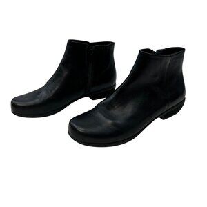 Ros Hommerson Women’s Ankle Booties Black Leather Size 8 Zip